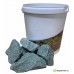 Камень жадеит колотый хакасия для банной печи в ведрах по 20 кг