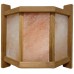 Соляной абажур из термированной липы угловой на светильник в парной бани или сауне