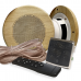 Комплект влагостойкой акустики для бани и сауны - SW2 Black ECO SAUNA (круглая решетка)